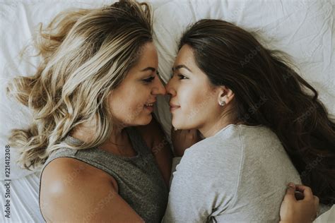 lesbians kissing in bed|4,226 Lgbt Couple In Bed Stock Photos and High.